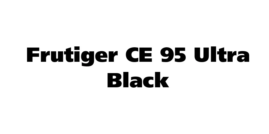 Fonte Frutiger CE 95 Ultra Black