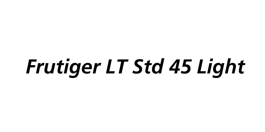 Fonte Frutiger LT Std 45 Light