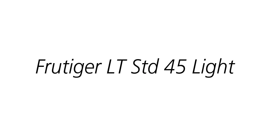 Fonte Frutiger LT Std 45 Light