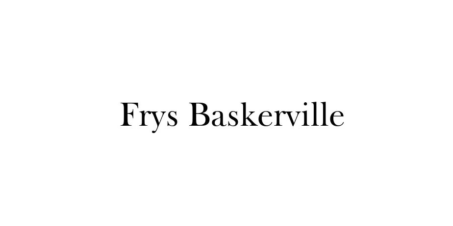 Fonte Frys Baskerville