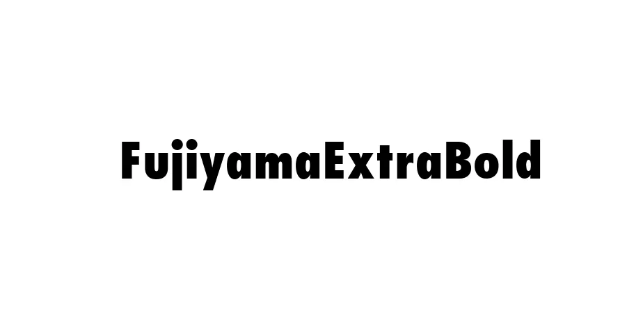 Fonte FujiyamaExtraBold