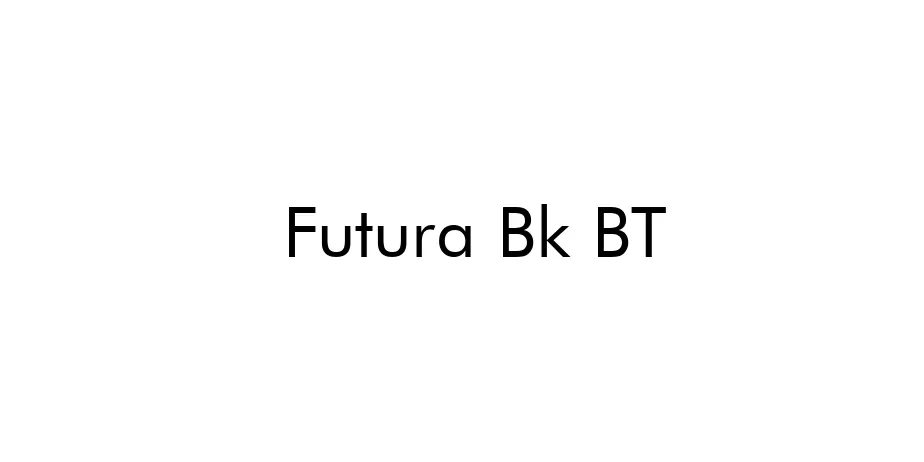 Fonte Futura Bk BT