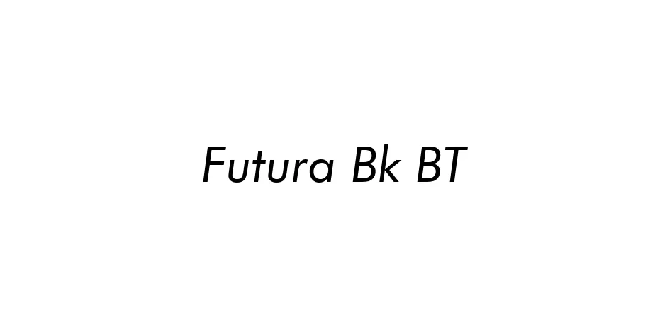 Fonte Futura Bk BT