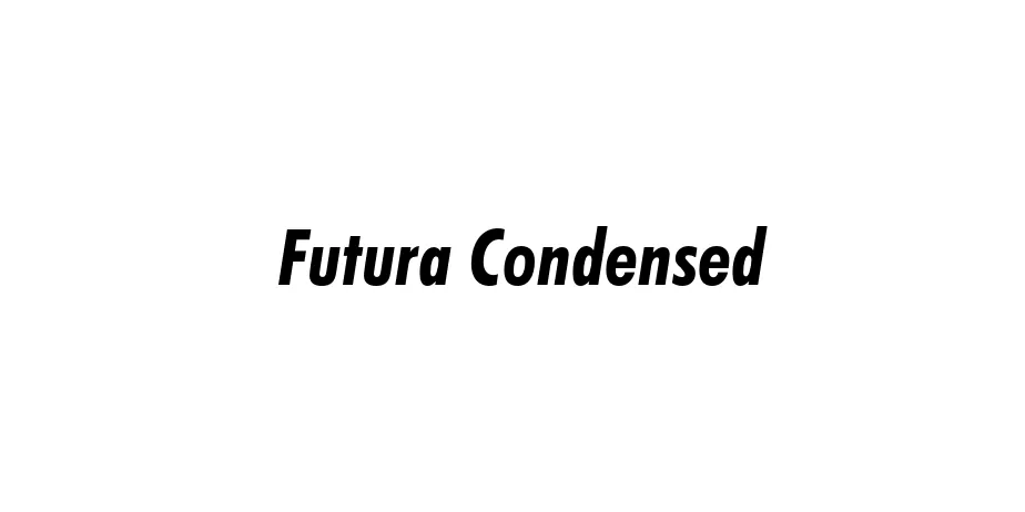 Fonte Futura Condensed