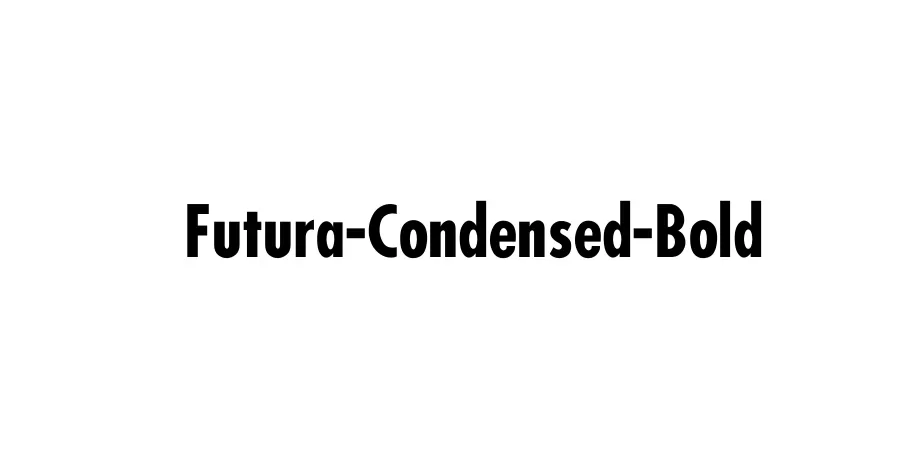 Fonte Futura-Condensed-Bold