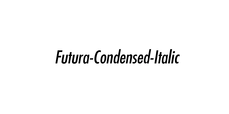 Fonte Futura-Condensed-Italic