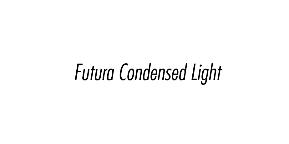 Fonte Futura Condensed Light