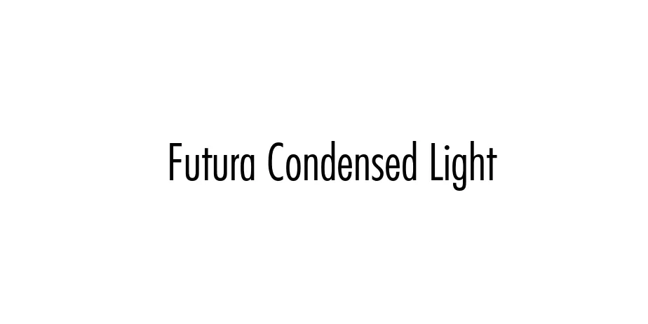 Fonte Futura Condensed Light