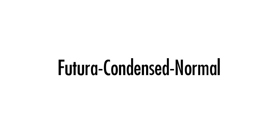 Fonte Futura-Condensed-Normal