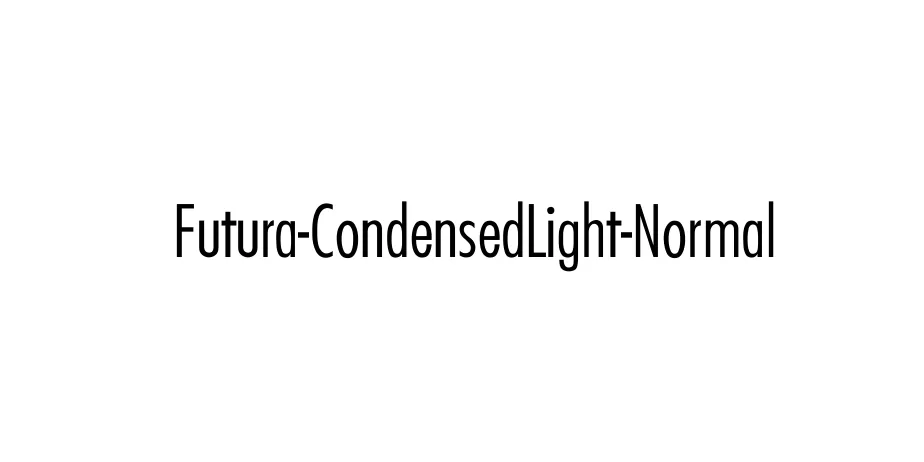 Fonte Futura-CondensedLight-Normal