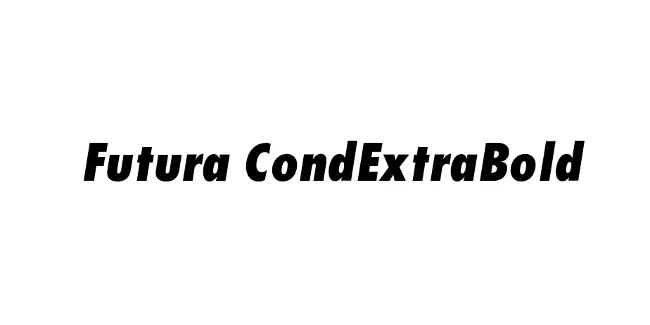 Fonte Futura CondExtraBold