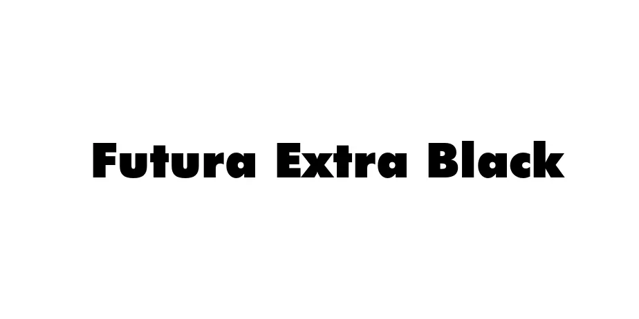 Fonte Futura Extra Black