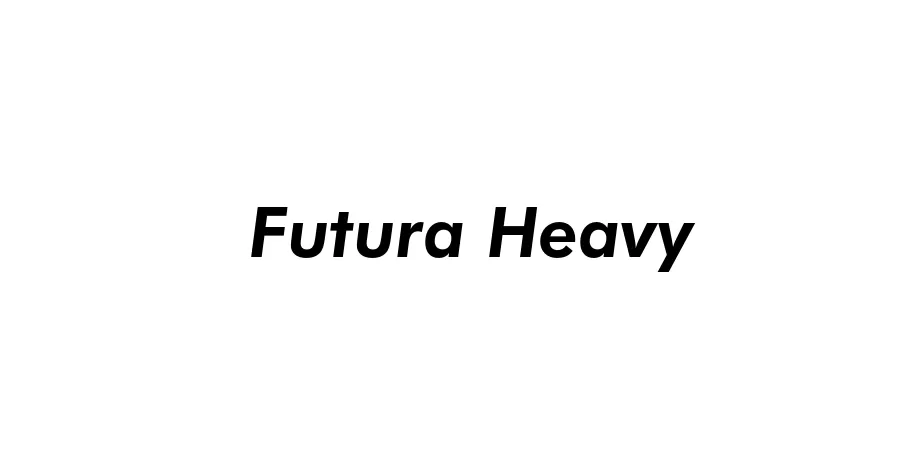 Fonte Futura Heavy