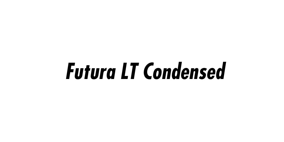 Fonte Futura LT Condensed