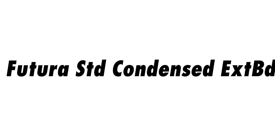 Fonte Futura Std Condensed ExtBd