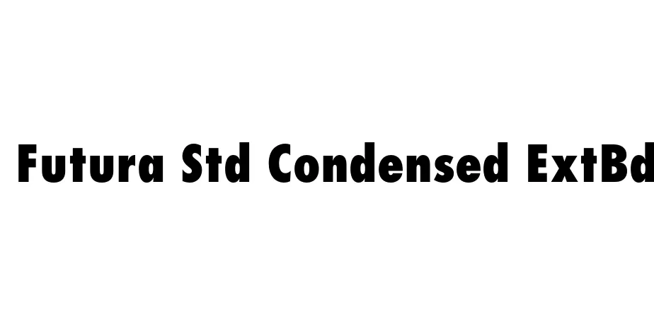 Fonte Futura Std Condensed ExtBd