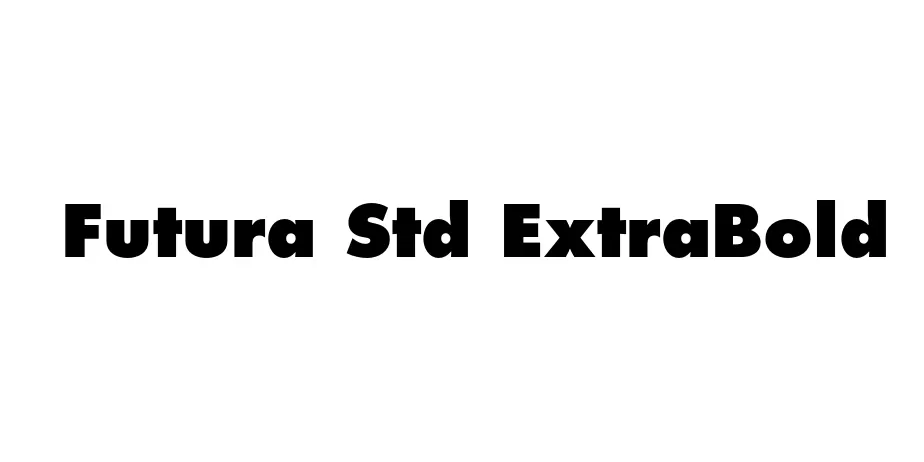 Fonte Futura Std ExtraBold