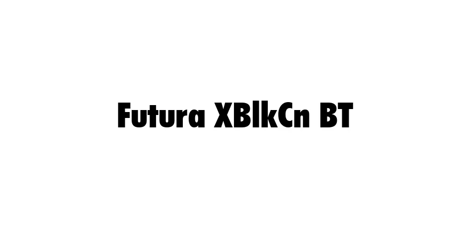 Fonte Futura XBlkCn BT