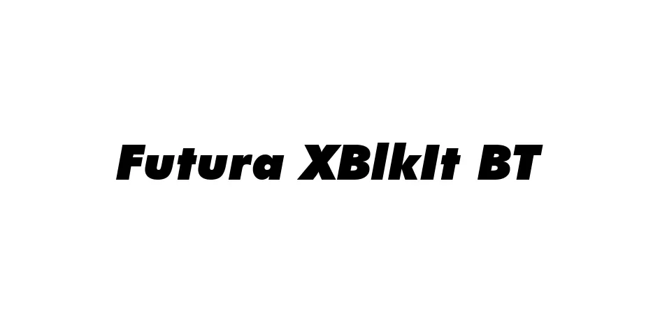 Fonte Futura XBlkIt BT