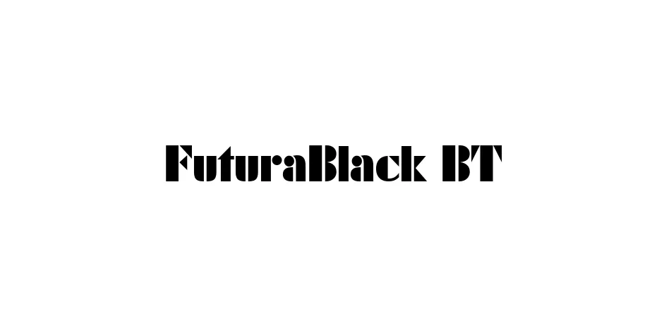 Fonte FuturaBlack BT