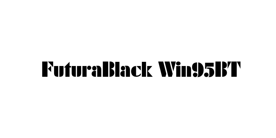 Fonte FuturaBlack Win95BT