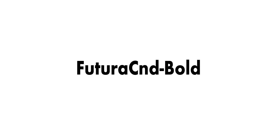 Fonte FuturaCnd-Bold