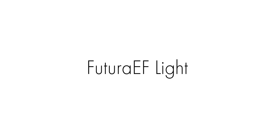 Fonte FuturaEF Light