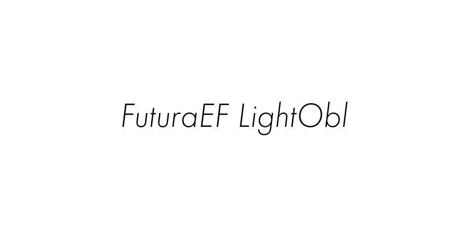 Fonte FuturaEF LightObl