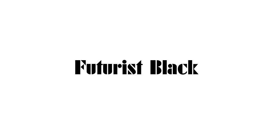 Fonte Futurist Black