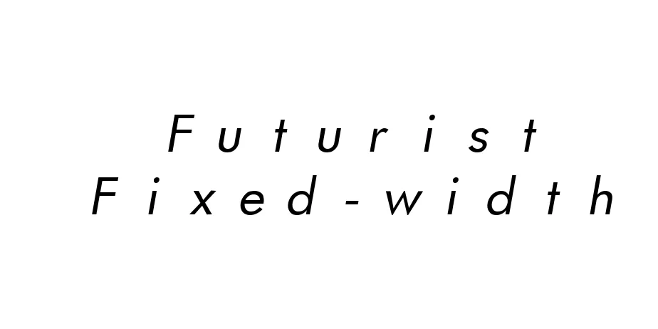 Fonte Futurist Fixed-width