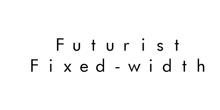 Fonte Futurist Fixed-width