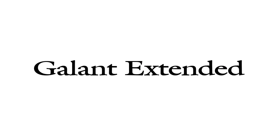 Fonte Galant Extended