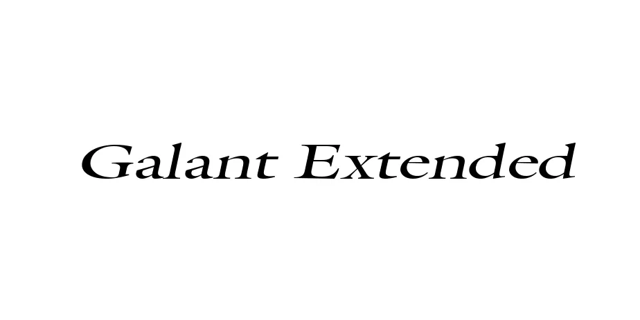 Fonte Galant Extended