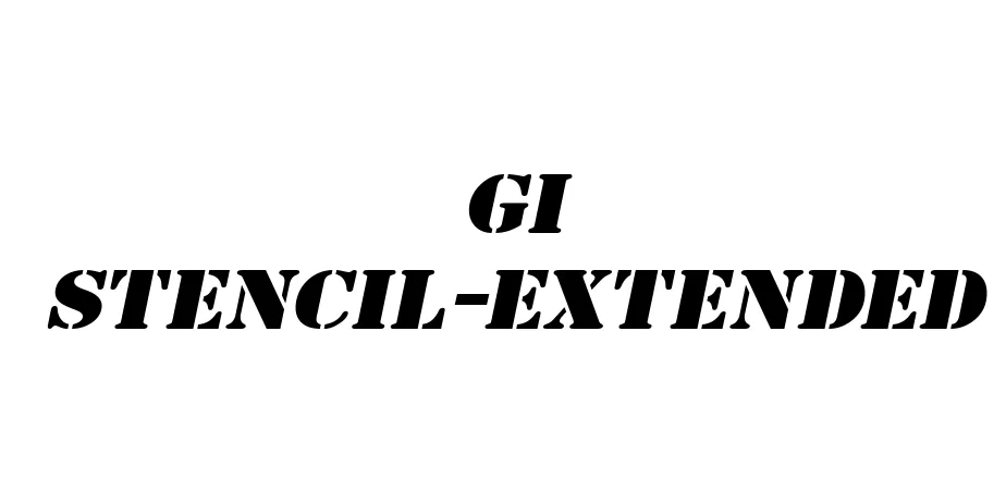 Fonte GI Stencil-Extended