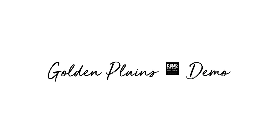 Fonte Golden Plains - Demo