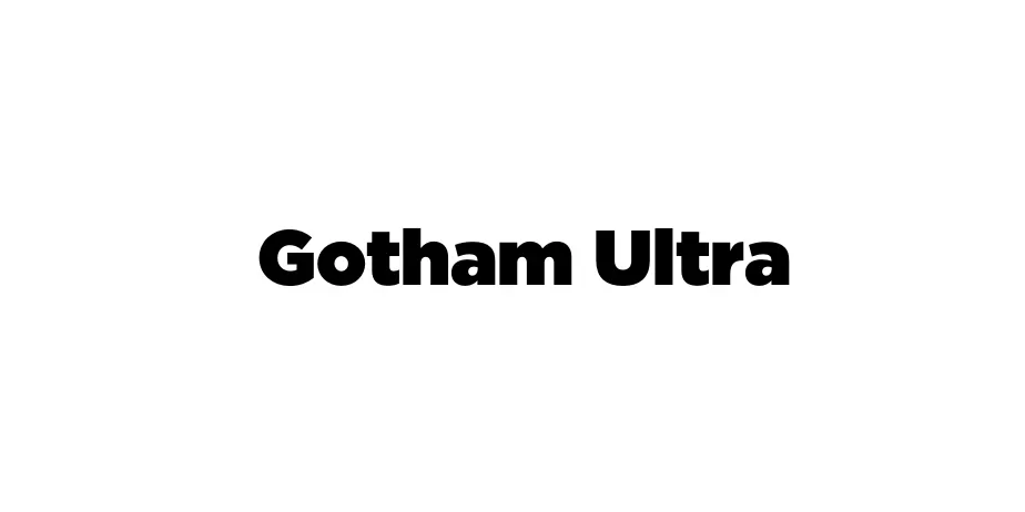 Fonte Gotham Ultra