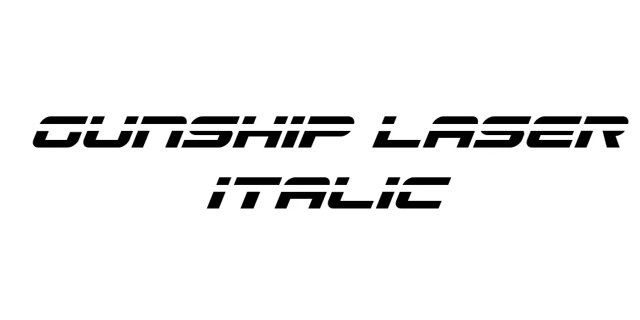 Fonte Gunship Laser Italic