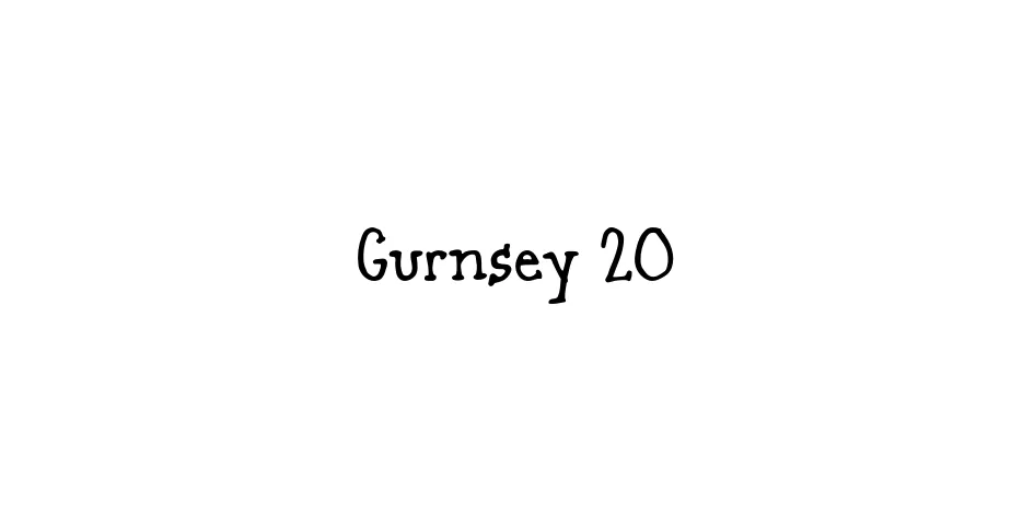 Fonte Gurnsey 20