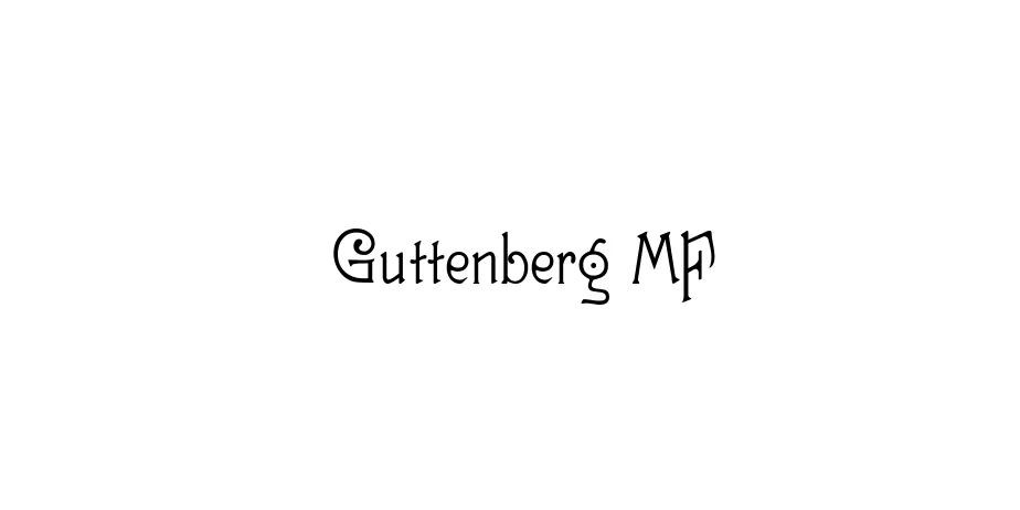 Fonte Guttenberg MF