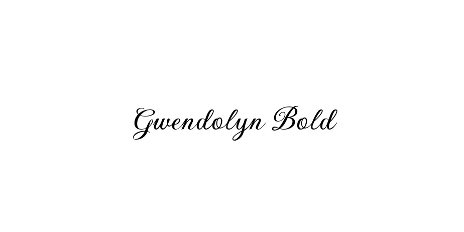 Fonte Gwendolyn Bold