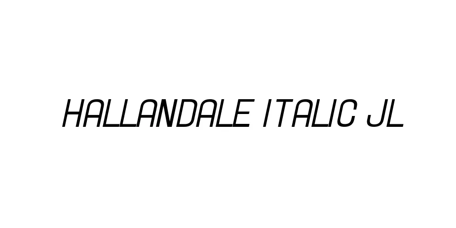 Fonte Hallandale Italic JL