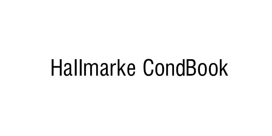 Fonte Hallmarke CondBook