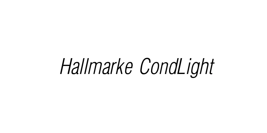 Fonte Hallmarke CondLight