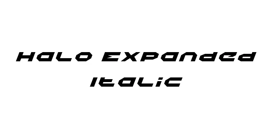 Fonte Halo Expanded Italic