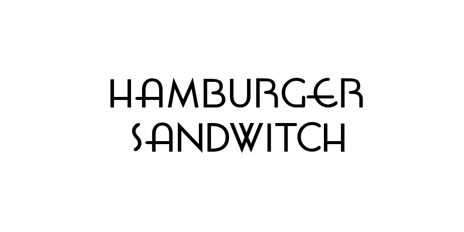 Fonte Hamburger Sandwitch