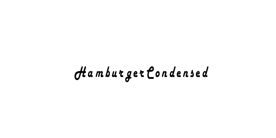 Fonte HamburgerCondensed