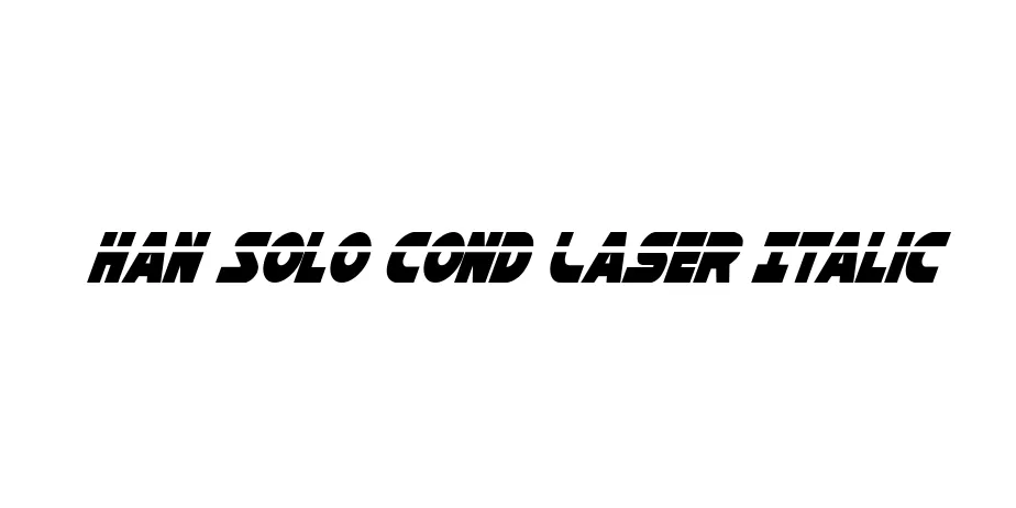 Fonte Han Solo Cond Laser Italic