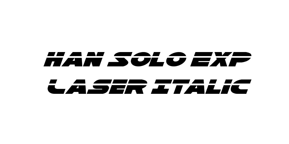 Fonte Han Solo Exp Laser Italic