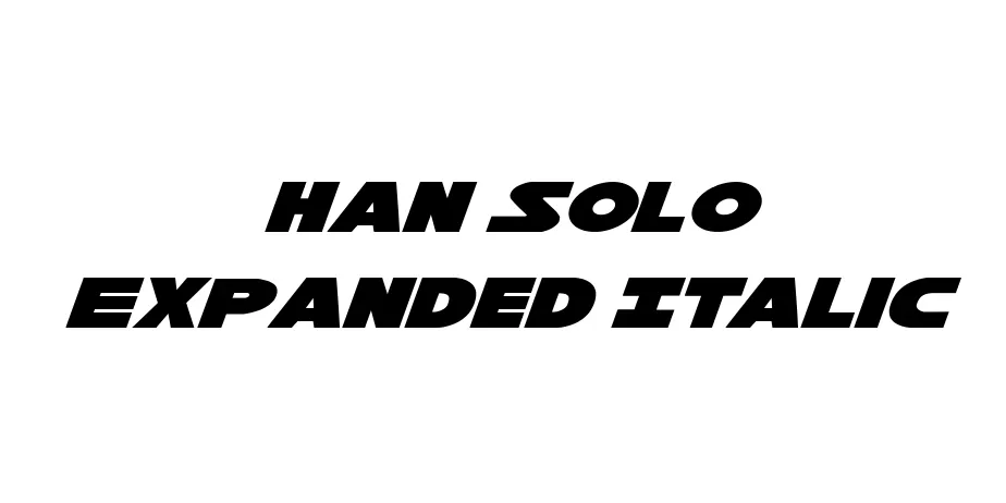 Fonte Han Solo Expanded Italic