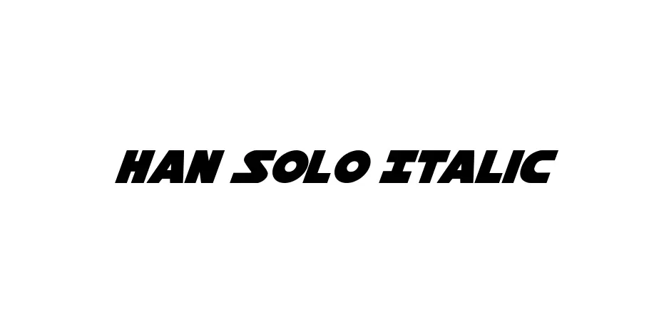 Fonte Han Solo Italic